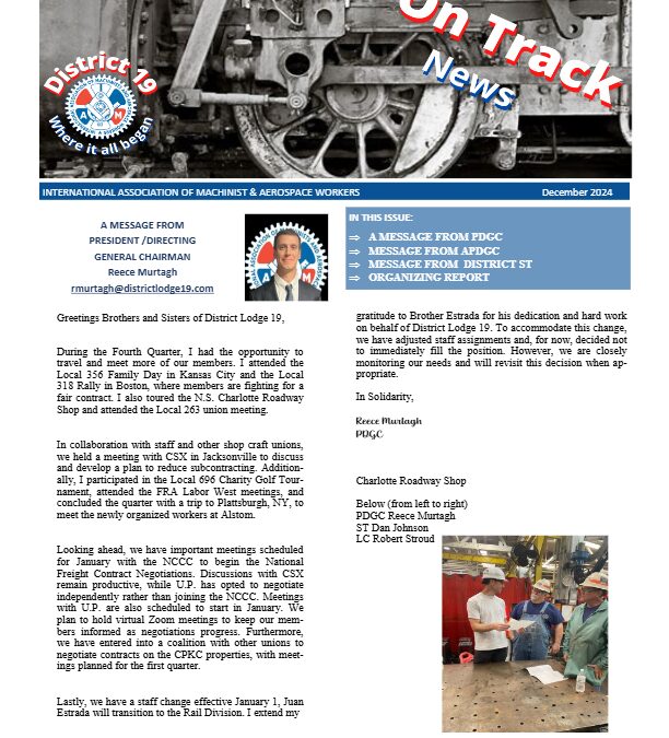 On Track News – 4th Quarter 2024