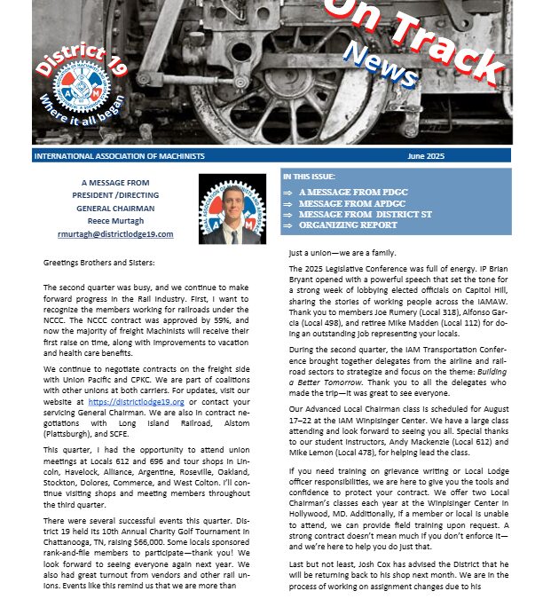 On Track News – 2nd Quarter 2025