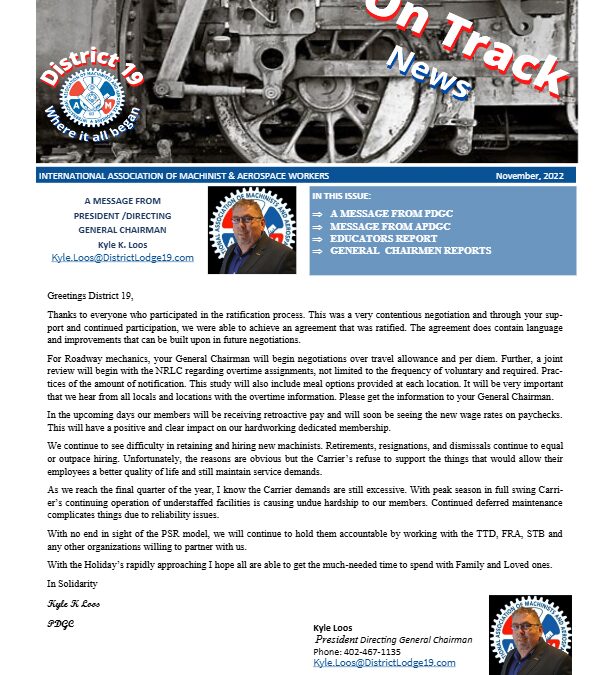 On Track News – 2rdQuarter 2022