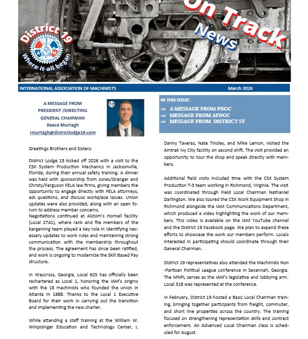 On Track News – 1st Quarter 2026