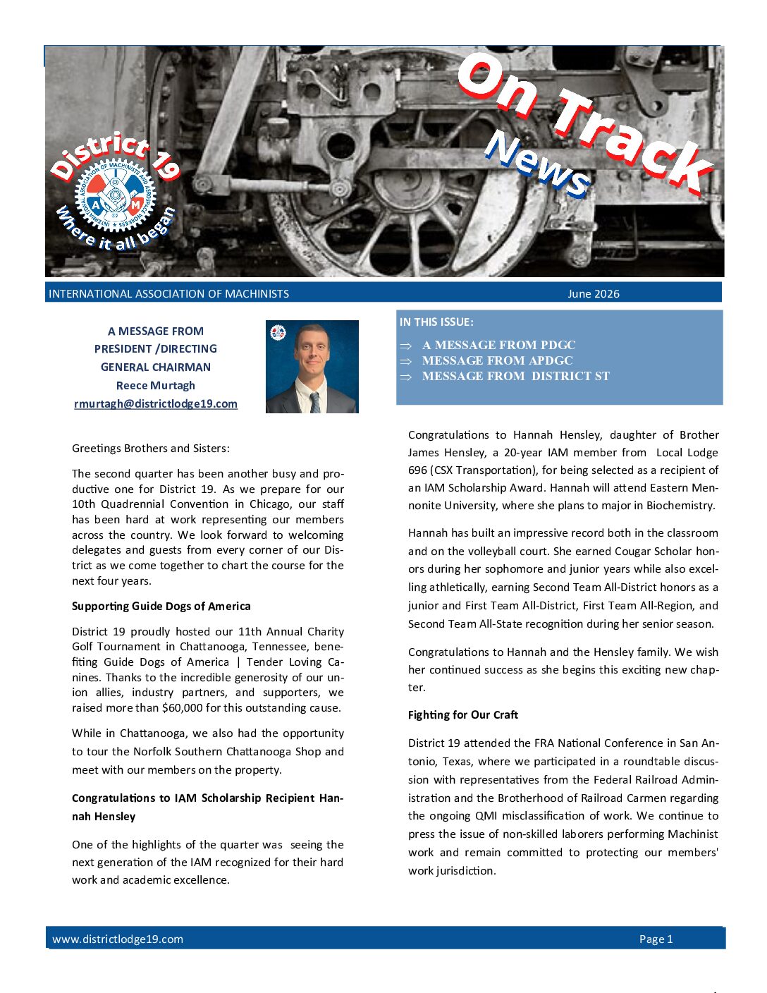 On Track News – 2nd Quarter 2026